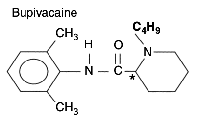 Bupivacaine chemical structure