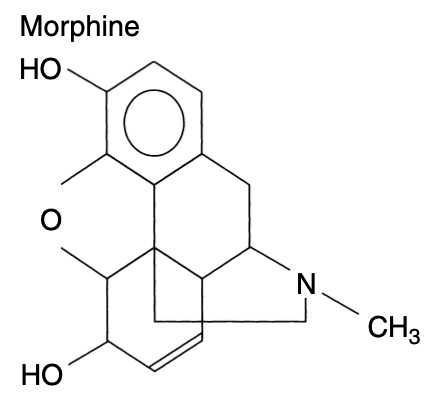 Morphine chemical structure